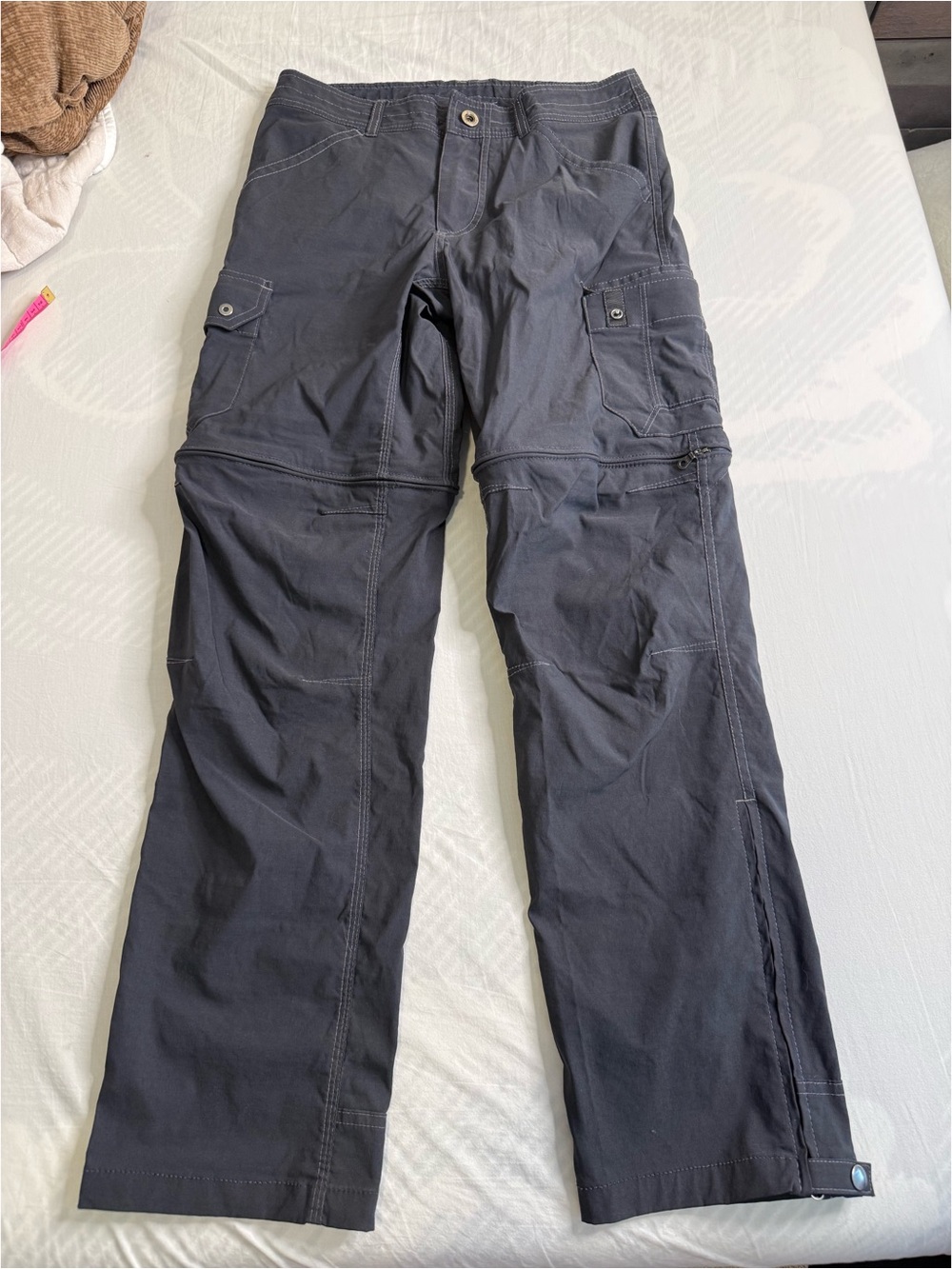 Men's Black Convertible Cargo Pants